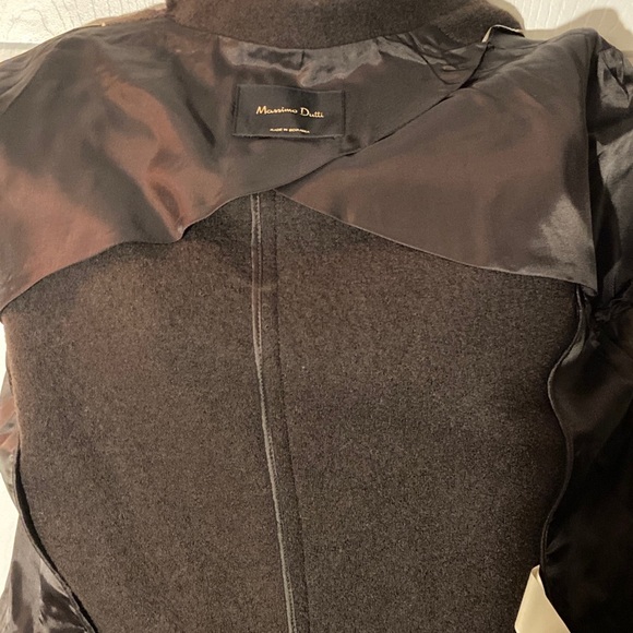 Massimo Dutti Brown Boiled Wool One Buttoned Jacket Blazer Sz 10/42 - Picture 3 of 7